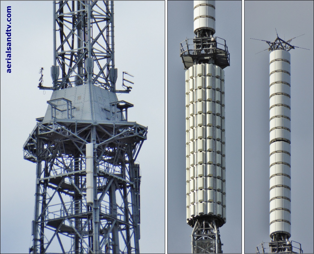 Crystal Palace TV transmitter, close ups of the tower 1000W L5