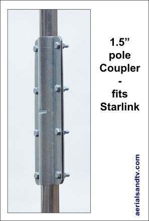 1.5 inch pole coupler - fits Starlink 300W L5