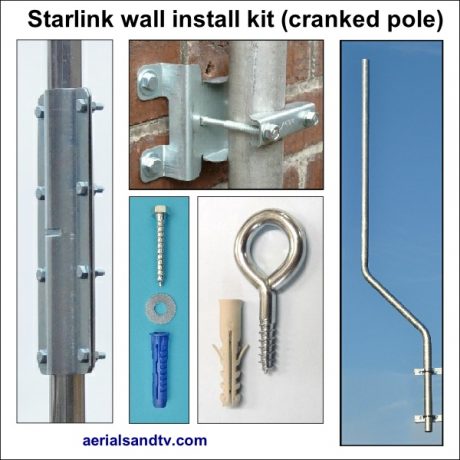 Starlink pole install kit cranked pole 600Sq L5