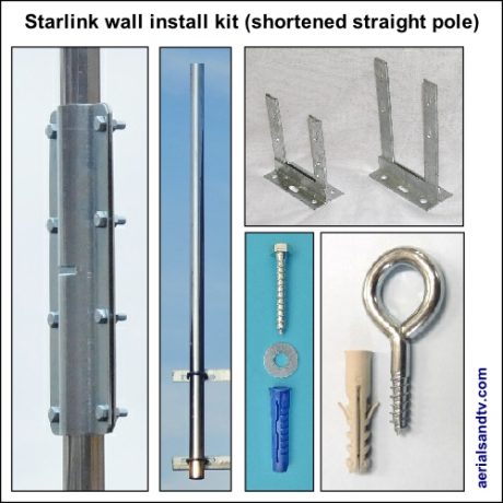 Starlink pole install kit shortened straight pole 500Sq L5