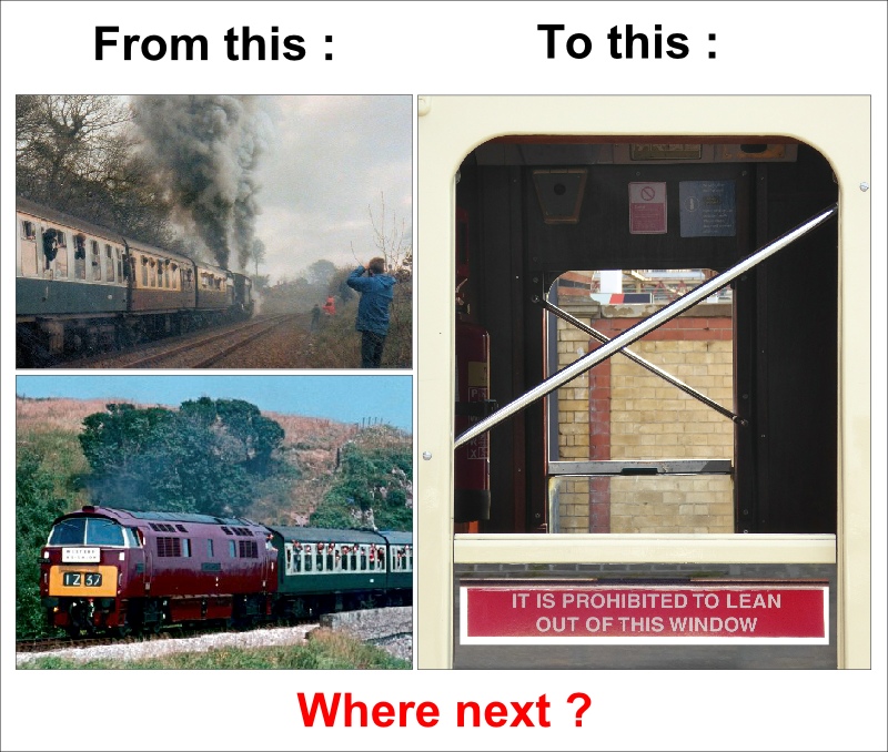 Railtours and heritage lines, you will not lean out of the window : BY ORDER
