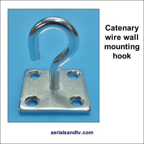 Catenary wire wall mounting hook 500Sq L5