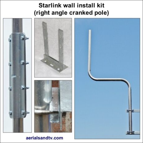 Starlink pole install kit right angle cranked pole 600Sq L5