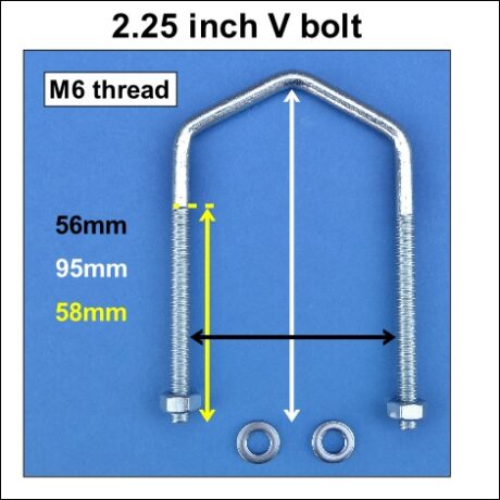 V bolt 2.25 inch M6 470Sq