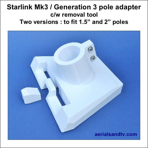Starlink pole adapter for the Mk3 generation 3 dish