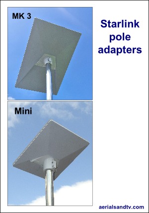 Starlink pole adapters for the Mk3 dish or the Mini