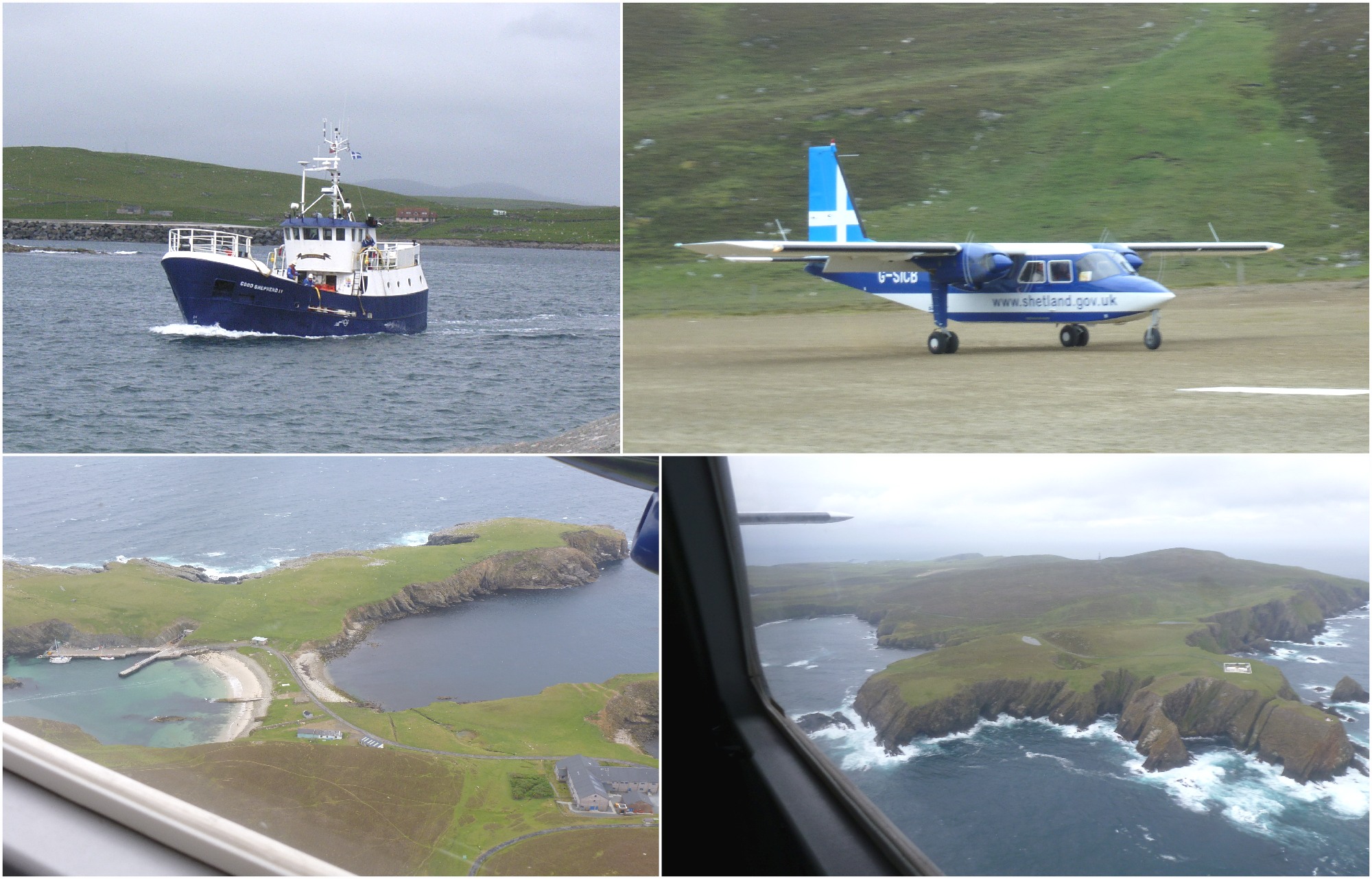 Fair Isle Good Shepherd Ferry and Islander aircraft 2000W